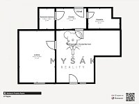 2+kk s velkou lodžií v bytovém domě U Trojice, České Budějovice - Matterport_U Trojice 2661_1E_ČB_půdorys.jpg