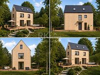 Prodej projektu dřevostavby 80 m2 + terasa na pozemku 664 m2 v Praze 5 - Slivenec.