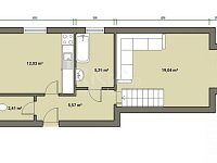 Pronájem světlého bytu, 1+1, 3.patro, 45 m2, Husova ul. - Mariánské Lázně - Fotka 11