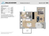 1B21b Prodej bytu, 2+kk, 44.41m², projekt Pod Malechovem, Český Brod - Foto