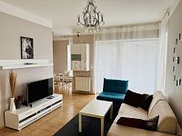 Pronájem bytu 2+kk, 60m2, balkón 5m2, garážové stání, novostavba, ul. Dvořákova – Mariánské Lázně - Fotka 3