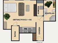 Pronájem bytu 1+kk 40 m2, Praha - Fotka 13