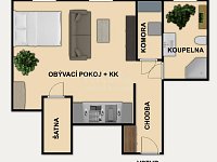 Pronájem bytu 1+kk 40 m2, Praha - Fotka 13