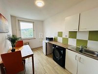 Pronájem světlého bytu 1+1, 30 m2 s pěkným výhledem 300 m od metra Hloubětín. - Fotka 1