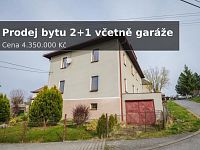Prodej bytu 2+1 v Hrádku nad Nisou se zahradou a garáží u domu