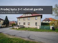 Prodej bytu 2+1 v Hrádku nad Nisou se zahradou a garáží u domu