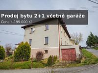 Prodej bytu 2+1 v Hrádku nad Nisou se zahradou a garáží u domu