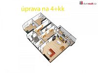 Prostorný byt, 146,8 m2 + lodžie 8,1 m2, zahrada 1666 m2, sklep, parkovací stání, Praha 5 - Malvazinky - 23