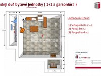 K prodeji, 2 bytové jednotky (1+1 a 1+kk) ul. J. Š. Baara č.p. 2614, centrum města České Budějovice - 14