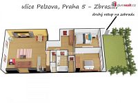 Světlý byt 74,4 m2 + terasa 7,6 m2 a zahrada 27 m2, 1NP, novostavba, Praha 5 - Zbraslav - 13