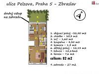 Světlý byt 74,4 m2 + terasa 7,6 m2 a zahrada 27 m2, 1NP, novostavba, Praha 5 - Zbraslav - 9