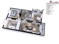 prodej bytu 3+1  84,6 m2 v OV s L/S/G/, obec Všeradice - 3