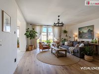 Prodej RD ve Vědomicích - VIZUALIZACE obývací pokoj