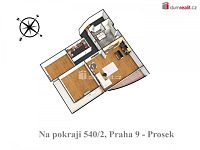 Nově zrekonsturovaný byt 3+kk, 94,44 + balkon 5,34 m2 + terasa 14,53 m2, sklep, garáž, TOP STAV, Praha 9 - Prosek - 18