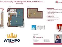 K pronájmu, byt 3+kk o výměře 108 m2, Lidická třída, České Budějovice - 2