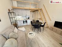 Pronájem bytu 1+kk 42 m2 P5 Smíchov po rekonstrukci loft cihla