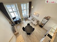 Pronájem bytu 1+kk 42 m2 P5 Smíchov po rekonstrukci loft cihla - 4