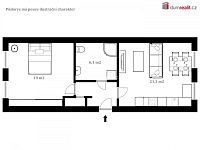 Pronájem, byt 2+kk, 51 m2, Klavíkova, České Budějovice 3 - 2