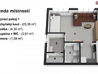 Byt 1+kk s výhledem na Prahu u metra Střížkov - 16
