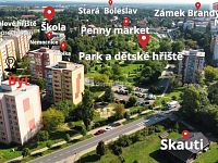 Pronájem bytu 3+1, 70 m² Brandýs nad Labem - 4