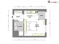 Pronájem bytu 1+kk (28,80m2) v Praze 5, ul.U lihovaru - 5