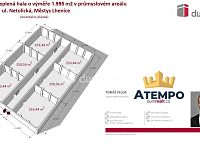 K pronájmu, skladovácí zateplená hala o podlahové ploše 1.582 m2 v průmyslovém areálu, ul. Netolická, Městys Lhenice - 6