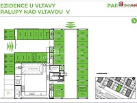 Prodej družstevního bytu 1+kk, 40,9 m², balkon, parkovací stání – Rezidence U Vltavy - 6