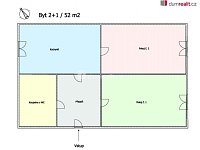 Pronájem bytu 2+1 v Chebu, Hálkova - 15