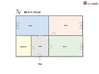 Pronájem bytu 2+1 v Chebu, Hálkova - 26