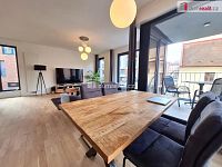 pronájem 3kk 104 m2 s terasou 5 m2 P4 Rezidence Michelský park 2x garážové stání sklep 3 m2