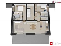 Novostavba bytu 3+kk v centu Luhačovic o výměře 87,75 m2 s lodžií, zahradou a parkovacím stáním. - 9