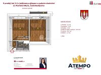 K prodeji, byt 1+1 s balkónem a sklepem v osobním vlastnistnictví, ul. Plzeňská 598/51, České Budějovice - 2