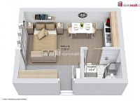 Pronájem bytu 1+kk, 21 m2, Emy Destinové, Ústí nad Labem - 9