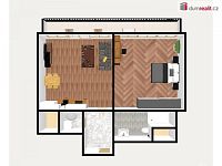 Nově zrekonstruovnaý byt 2+kk, 52 m2 + balkon 12 m2, TOP STAV, Štěchovice - 3