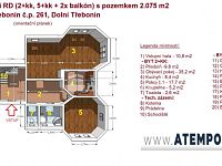 Prodej, dvougenerační rodinný dům (2+kk, 5+kk + 2x balkón) s pozemkem 2.075 m2, Dolní Třebonín - 2