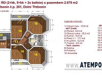 Prodej, dvougenerační rodinný dům (2+kk, 5+kk + 2x balkón) s pozemkem 2.075 m2, Dolní Třebonín - 22