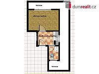  Slunný byt 1+kk 23m2 po rekonstrukci s velkou terasou 39m2 s panoramatickým výhledem, 3.p (4. NP), Smíchov - 10