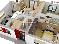 Prodej výstavby RD na klíč 3+kk o celkové podlahové výměře 100m² v Troubky-Zdislavice, okres Kroměříž, se zahradou o výměře 1000m² - 11