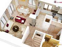 Prodej výstavby RD na klíč 4+kk o celkové podlahové výměře 121 m² v Rudicích, okres Uherské Hradiště, se zahradou o výměře 1250 m² - 16