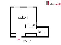 Pronájem 1+kk 25m2 P5 Anděl nezařízený cihla patro na spaní - 6