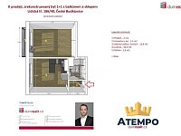 K prodeji, zrekonstruovaný byt 1+1 s balkónem a sklepem, Lidická tř. 186/40, České Budějovice  - 2