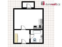 Světlý byt 1+kk s balkonem, 36,2 m2 + 5,1 m2 balkon, 2.p, OV, Praha 9 - Čakovice - 3