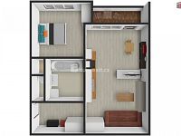 Světlý byt 2kk + balkon, 35 m2 + 3,8 m2 balkon, OV, Praha 5 - Smíchov - 8