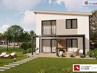 Novostavba RD 4+kk v centu Luhačovic o výměře 121 m2 s terasou, zahradou a parkovacím stáním. - 2