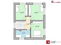 Novostavba RD 4+kk v centu Luhačovic o výměře 121 m2 s terasou, zahradou a parkovacím stáním. - 5