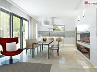 Novostavba bytu 3+kk v centu Luhačovic o výměře 87,75 m2 s terasou 30, vlastní zahradou a parkovacím stáním. - 4