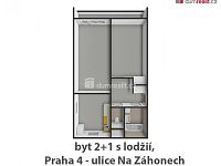 Světlý byt 2+1 s lodžiií, po rekonsturkci, 52,5 m2 + 6,5 m2 lodžie, 5.p, Praha 4 - Michle - 8