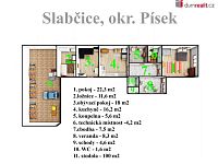 Prostorný rodinný dům po rekonstrukci 4+1, 112 m2 + půda 100 m2, stodola 100 m2, Slabčice, okr. Písek - 12
