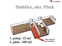 Prostorný rodinný dům po rekonstrukci 4+1, 112 m2 + půda 100 m2, stodola 100 m2, Slabčice, okr. Písek - 13