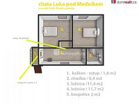 Prodej chaty 60 m2 v TOP stavu, užívaný pozemek 246 m2, Luka pod Medníkem - 17